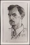 Photograph by Peter A. Juley & Son, inscribed by Jo Mielziner, of 1920 drawing of Eugene O'Neill by Leo Mielziner (in Series III)