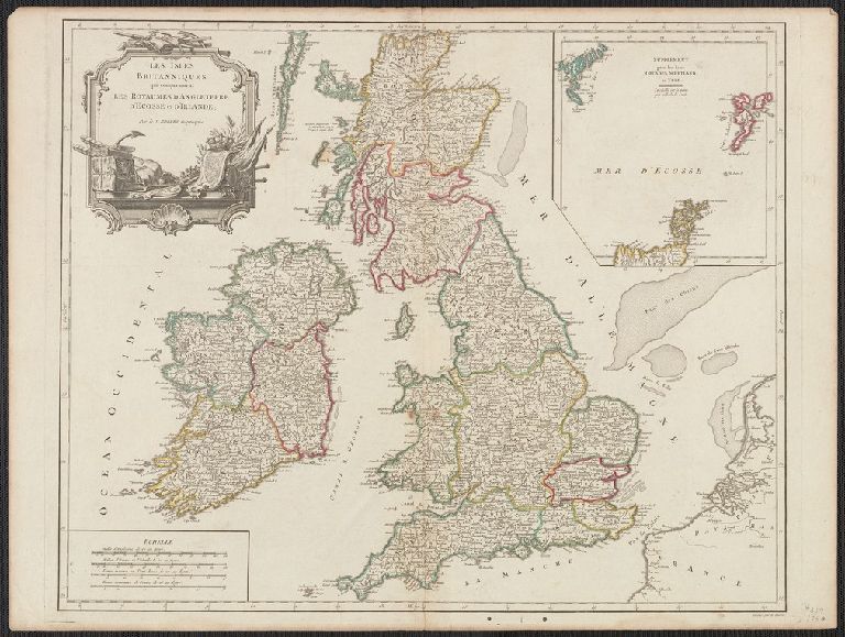 Les Isles Britanniques ... Par le. Robert Geographe. Gravé par E. Dussy.