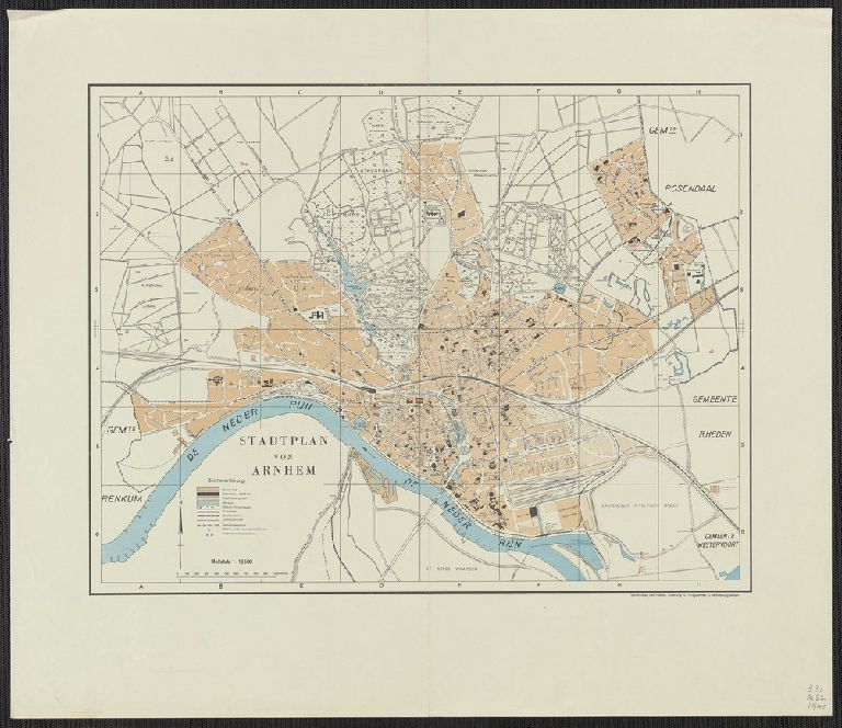 Stadtplan von Arnhem.