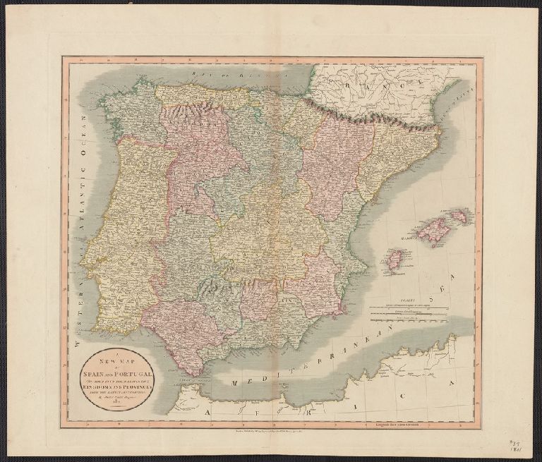 A new map of Spain and Portugal ... By John Cary, Engraver.
