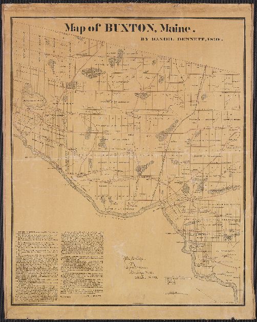 Map of Buxton, Maine / by Daniel 1870. Yale University Library