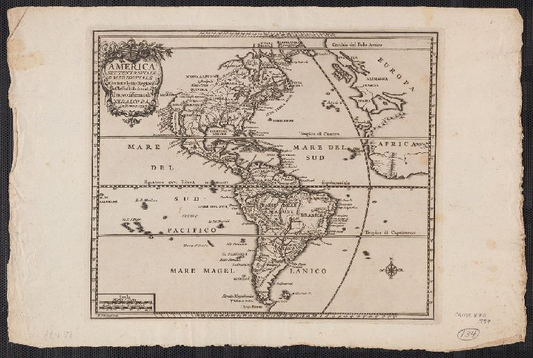 America settentrionale e meridionale : con tutte le sue regioni e classi d'isole secondo il novo sistema di Neralco P.A.