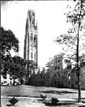 Harkness Tower as seen from Branford College courtyard, pre-1933.