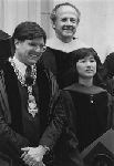 President Benno C. Schmidt with honorary degree recipient Maya Ying Lin.