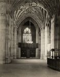 Entrance doors to the Sterling Memorial Library main reading room.