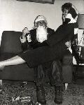 Santa and a guest at the Calhoun Christmas Party.
