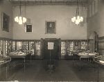 Sterling Memorial Library exhibition room.