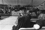 Female graduate at the 1980 commencement.