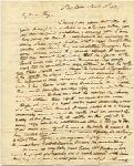 Letter from Noah Webster to Eliza Webster concerning abolitionism, page 1.