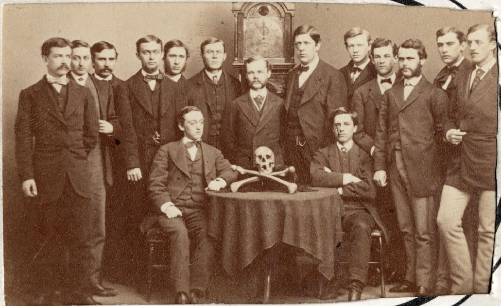 Skull and Bones members from the class of 1869. - Yale University Library