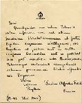 Undated letter written by Jacobus Alfredus Field, President of the Signet Society, to the Elizabethan Club.