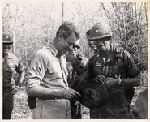 Vietcong hat presented by officers of the 1st Infantry Division at Di An, Republic of Vietnam, to Secretary Vance.