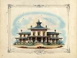 Front elevation by Henry Austin of the residence of Moses Y. Beach, Wallingford, Connecticut.