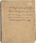 A Compendium of the Indian Wars in New England, more particalarly such as the Colony of Connecticut have been concerned and active in. - New Haven, August 25th. Anno 1767, p. cover recto.