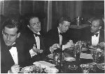Black tie dinner at Branford College dining hall.