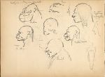 Sketches of heads.
