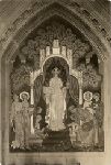 Eugene F. Savage's (BFA, 1924) oil mural "symbolizing the inspiration that directs the University's spiritual and intellectual efforts" behind the Sterling Memorial Library circulation desk.
