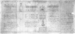 Elevations and plans of "present and projected buildings of Yale College" by John Trumbull, the beginnings of the Old Brick Row.