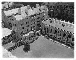 Aerial photograph of the Trumbull College Courtyard.