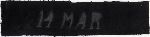 Black velvet arm band, from the Snowball Riot.
