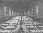 Commons set for a dinner.