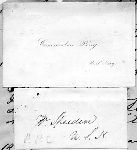 Business card of Commadore Matthew Calbraith Perry of the U. S. Navy.