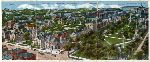 Colored postcard panorama of Yale University, New Haven, Connecticut.