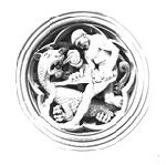 Detail of a medallion in the Payne Whitney Gymnasium.