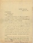 Letter from William Kent To the President Theodore Roosevelt, Washington, D.C..