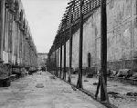 Camposanto in Pisa with the roof under construction.