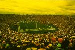 Football game at the Yale Bowl from a slide.