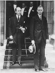 Charles A. Lindbergh with British official. England; May 1927.