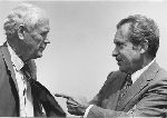 Charles A. Lindbergh with President Richard M. Nixon at a recreation conference.