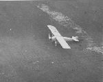 Charles A. Lindbergh taking off from Roosevelt Field, New York to Paris. May 20 1927.