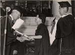 Anne Morrow Lindbergh receiving an honorary L.L.D. from Amherst College.