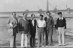 Charles A. Lindbergh with Pan American Aiways group.