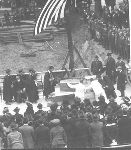 Laying the cornerstone of Memorial Quadrangle.