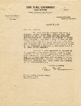 Letter to George Dudley Seymour regarding Nathan Hale's chance of election to the New York University Hall of Fame, Aug. 17, 1920.