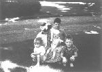 Anne Morrow Lindbergh with her children, Jon, Land, Anne, and Scott, 1943.