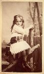 Evangeline Lodge Land Lindbergh, Charles A. Lindbergh's mother, at age four, December 14, 1880.
