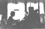 Anne Morrow Lindbergh writing "North to the Orient," 1935.