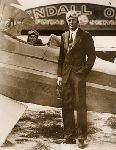 Anne Morrow Lindbergh learning to fly Bird bi-plane, with Charles A. Lindbergh.