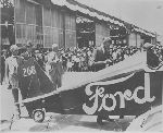 Charles A. Lindbergh with Henry Ford at the Ford Airport, Detroit. August 11, 1927.