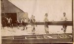 Yale crew carrying shell.