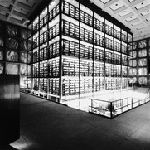 Beinecke Rare Book and Manuscript Library, from the mezzanine.