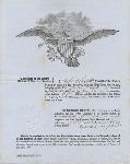 Shipmaster's paper from for Souter Johnny issued by the U.S. Consulate in London. Souter Johnny of New Haven was captained by Charles Small. Robert B. Campbell was the Consul in London.