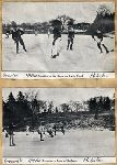 Hockey players on Davis Pond.