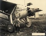 Charles A. Lindbergh with the Spirit of St. Louis.
