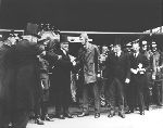 Charles A. Lindbergh in Boston airport, U.S. Air Tour. July 22, 1927.