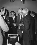 Charles A. Lindbergh with officers of companies associated with the Apollo XI Mission. July 15, 1969.